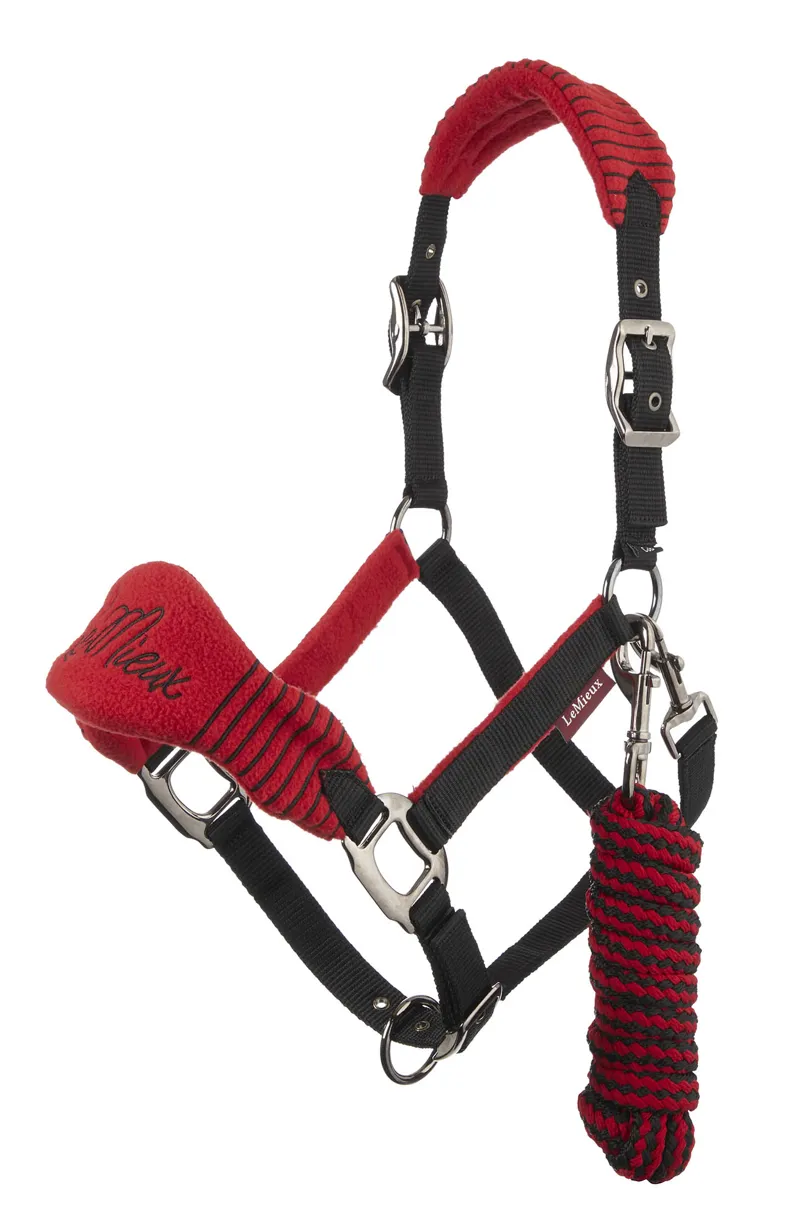 LeMieux Vogue Headcollar Leadrope Set Chilli/Black
